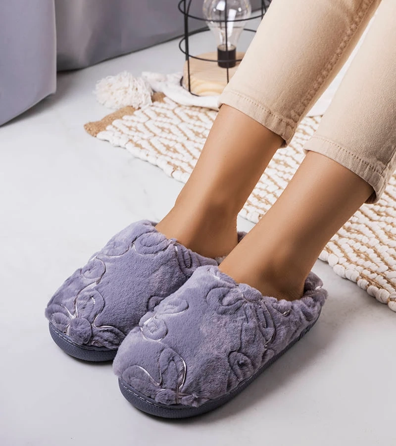 Šedé měkké pantofle Maren