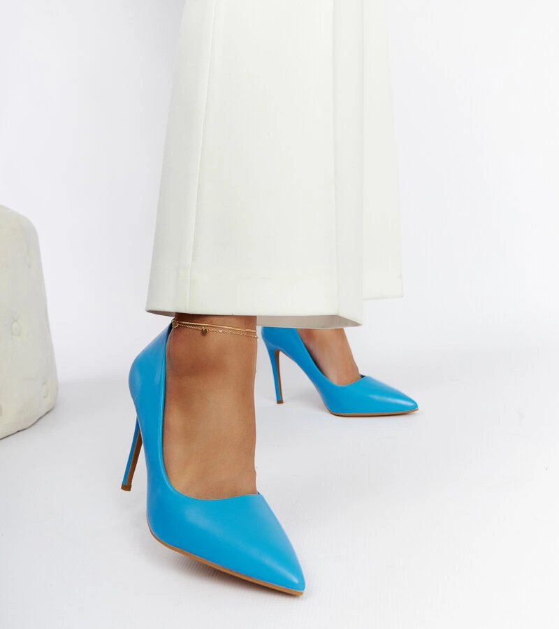 Modré lodičky na podpatku Tenmile