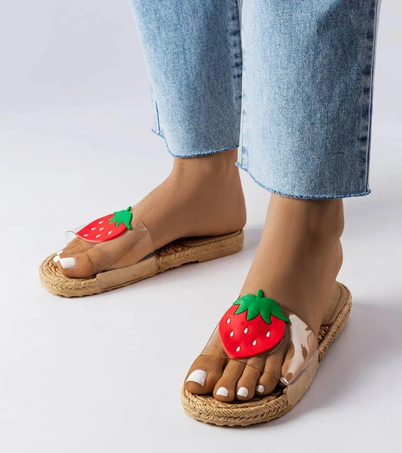 Průhledné žabky s ozdobou Foddie