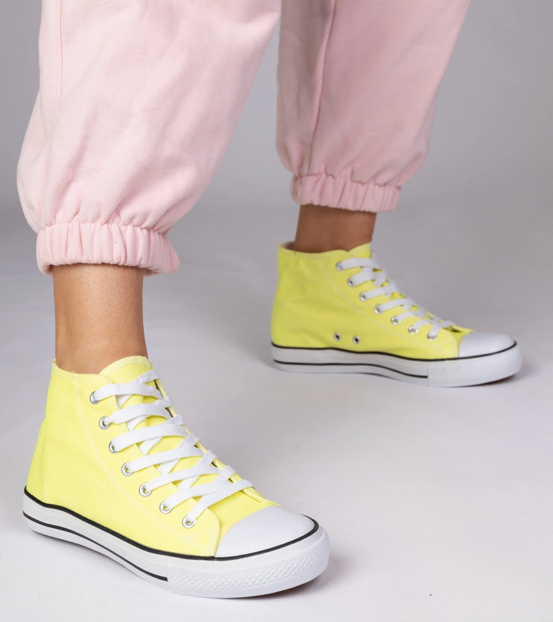 Žluté klasické kotníkové tenisky Kattin