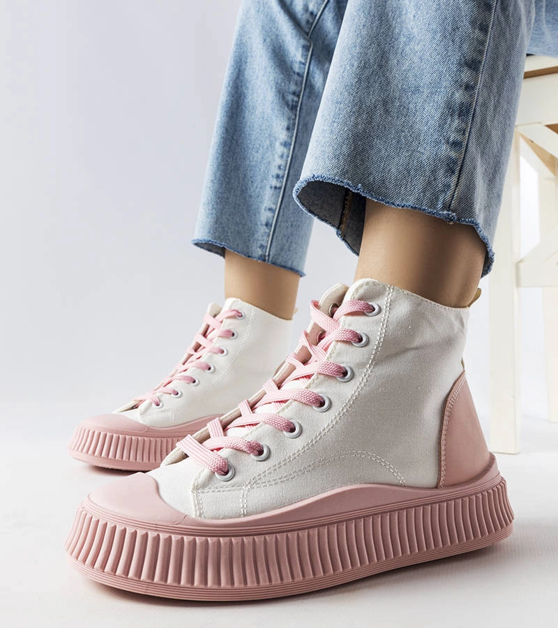 Růžové tenisky Terri na platformě