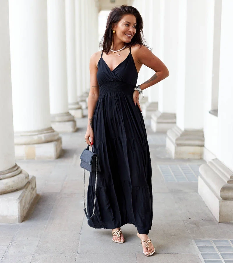 Černé maxi šaty Goffredo