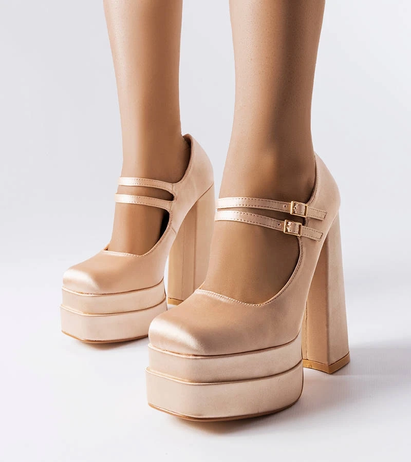 Gabriel béžové lodičky na vysokém jehlovém podpatku