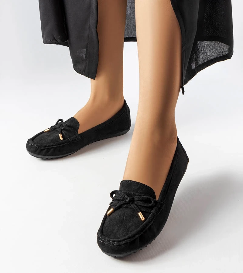 Černé mokasíny s mašlí Grasselli