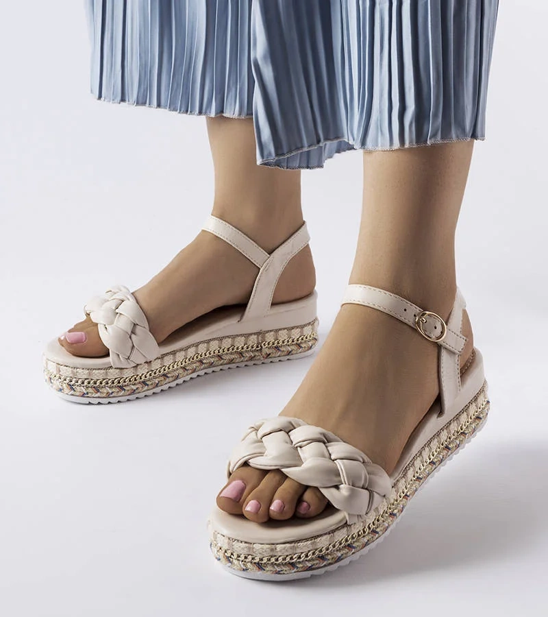 Béžové sandály na platformě Katrin