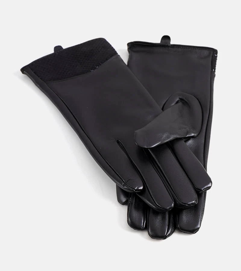 Černé zateplené rukavice Moure