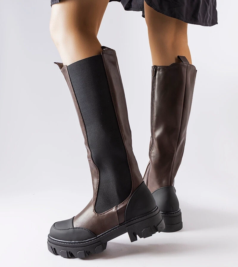 Hnědé vysoké boty Pasquale