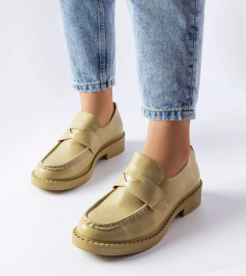 Zelené elegantní mokasíny Élodie