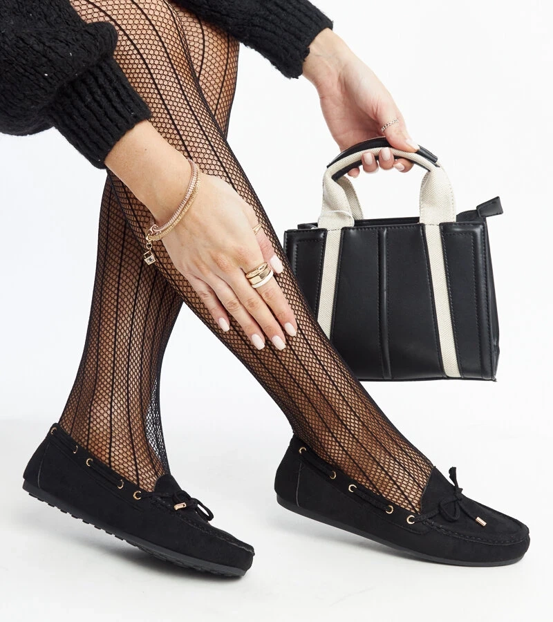 Černé semišové mokasíny Aneesa