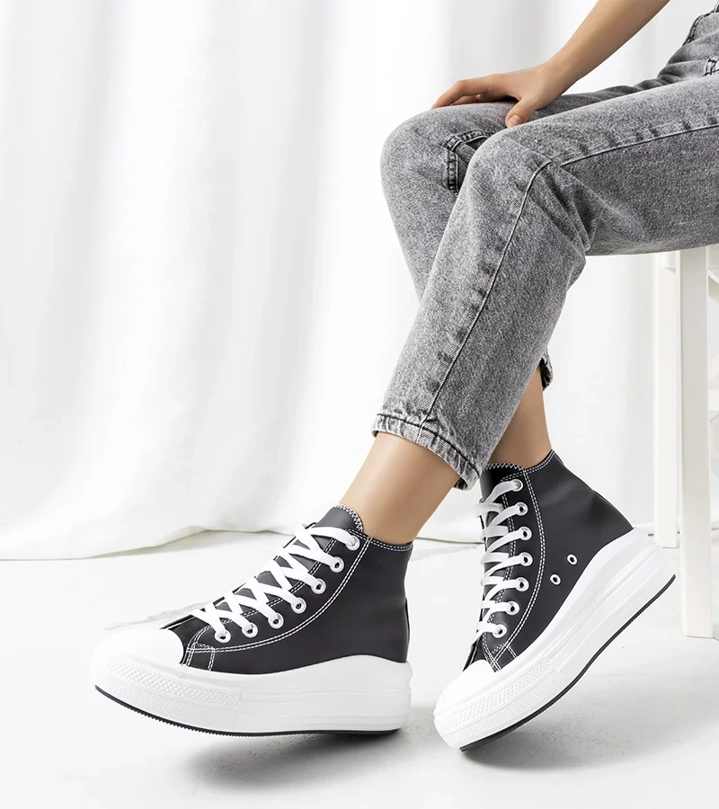 Černé kotníkové tenisky Copples