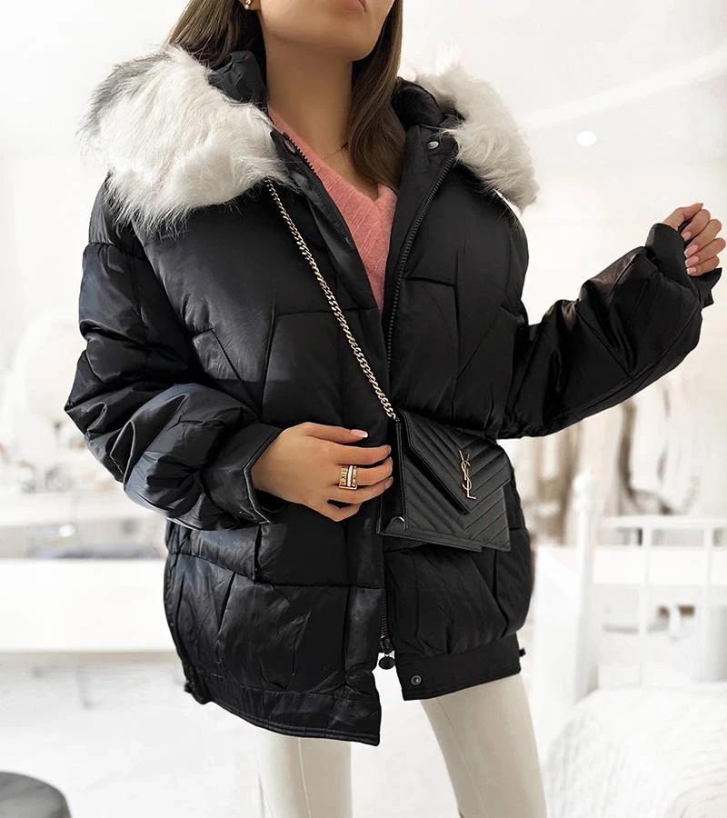 Černá volná bunda Joaquin