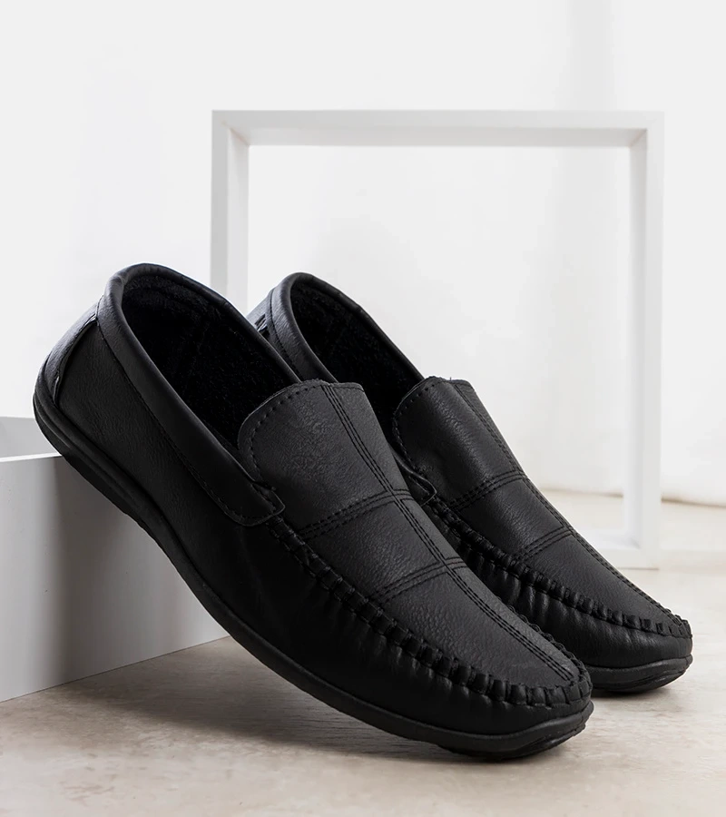 Pánské černé mokasíny Cordle