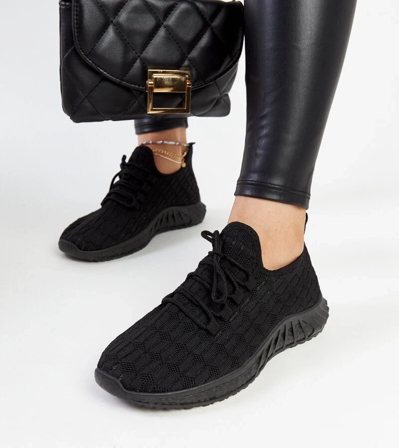 Černé látkové tenisky Milena