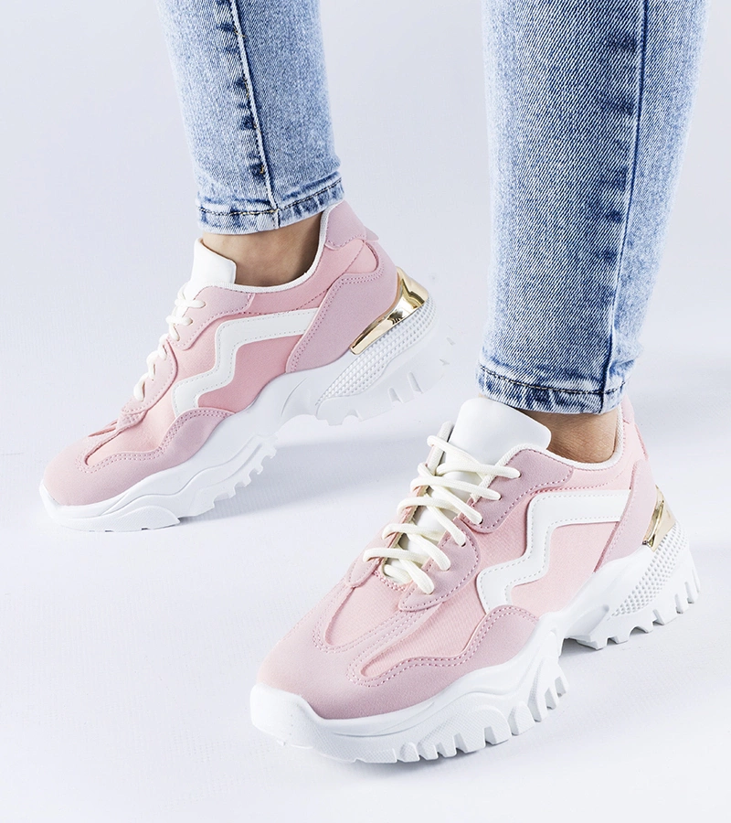 Růžové tenisky na masivní podrážce Gironic