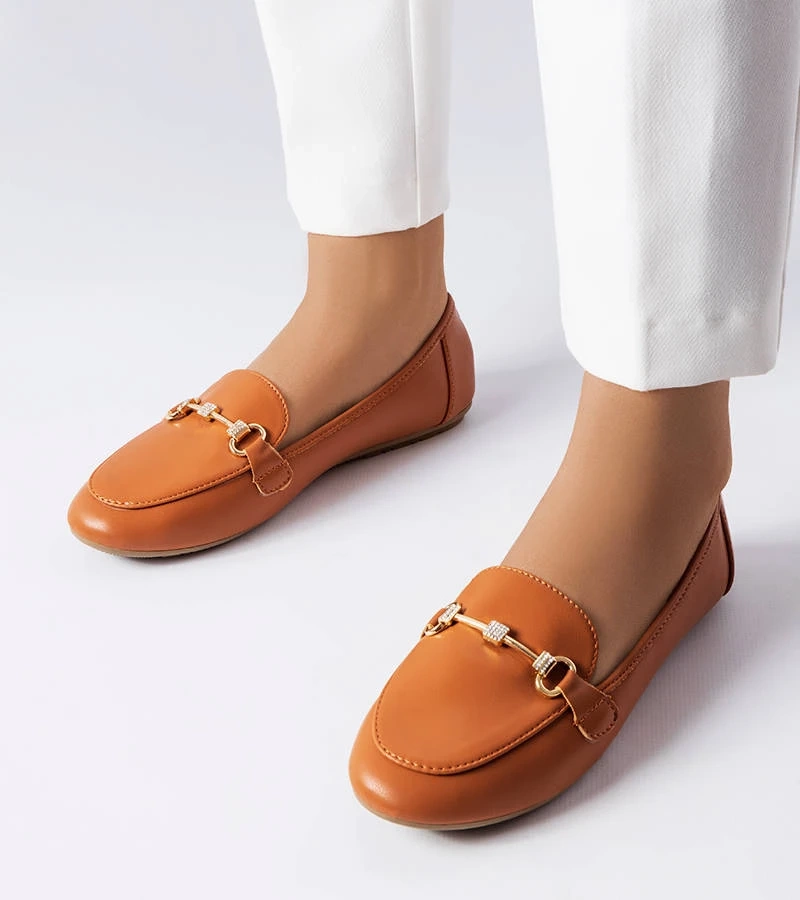 Hnědé ozdobné mokasíny Lejeune