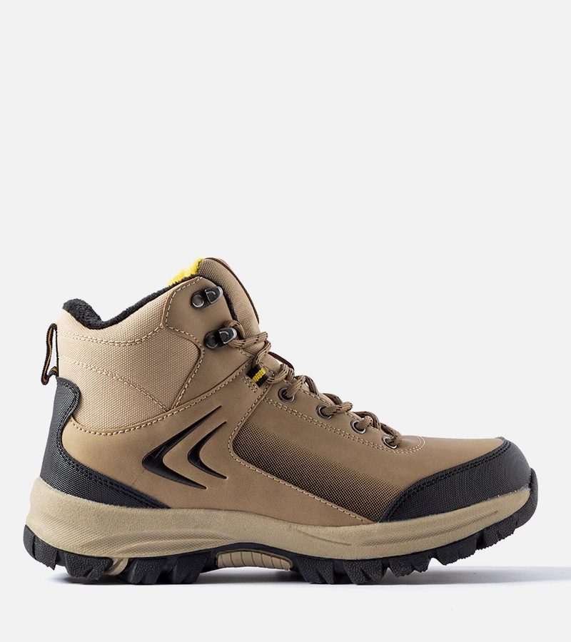 Bežcové zateplené trekové boty Mers