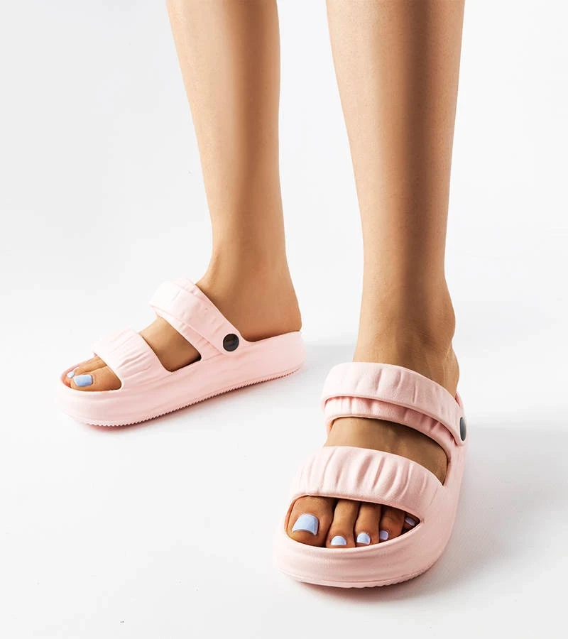 Růžové gumové žabky PD7809-6 PINK