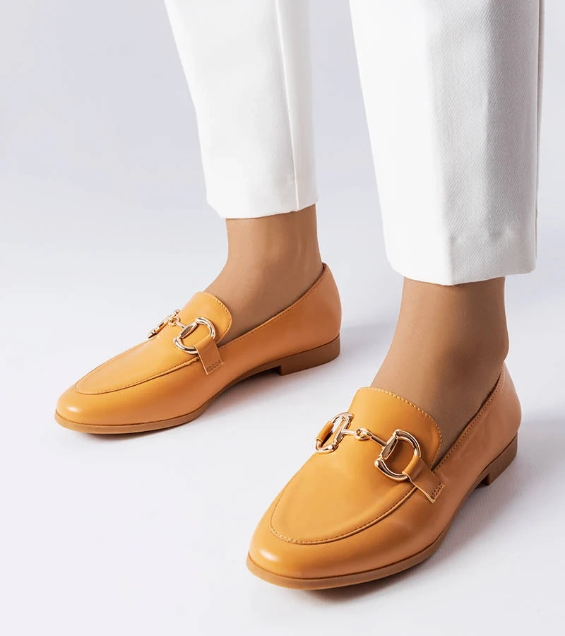 Hnědé mokasíny na plochém podpatku Jomphe