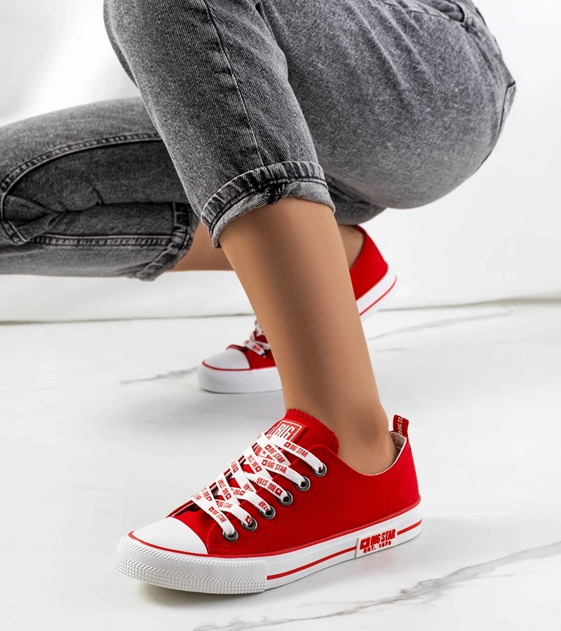 Červené klasické tenisky Big Star KK274104