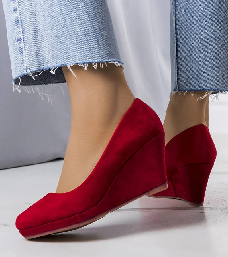 Červené lodičky Reine na podpatku