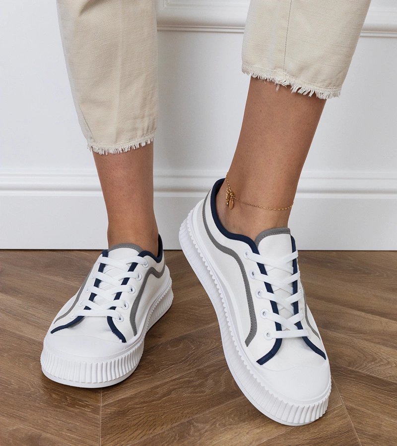 Dámské bílé tenisky na platformě Salis