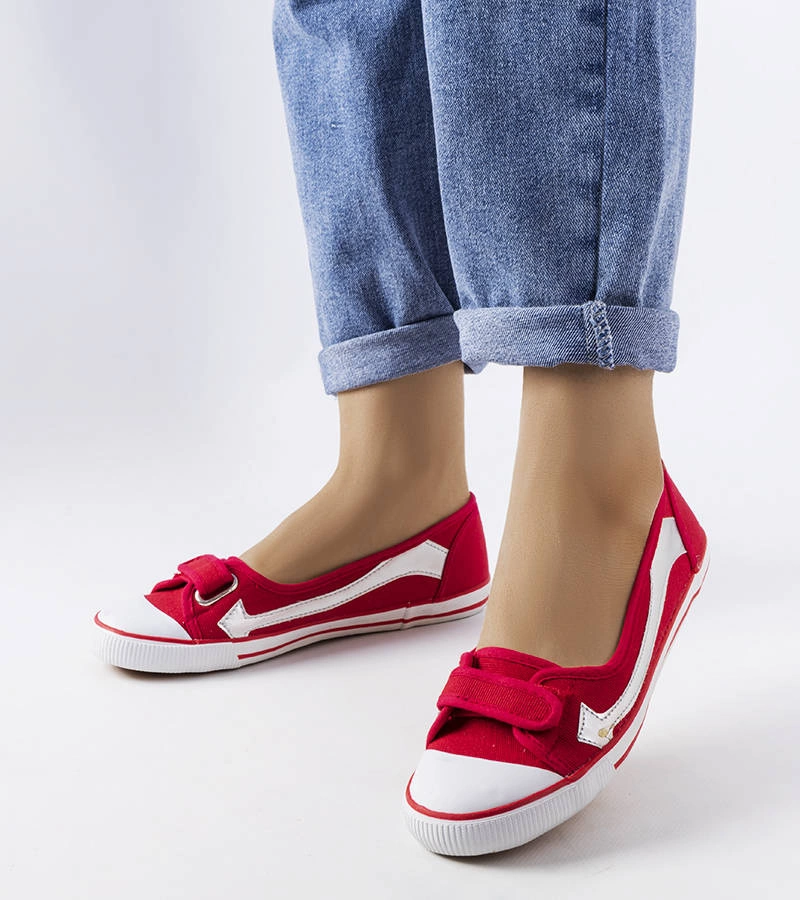 Červené látkové tenisky Winifred