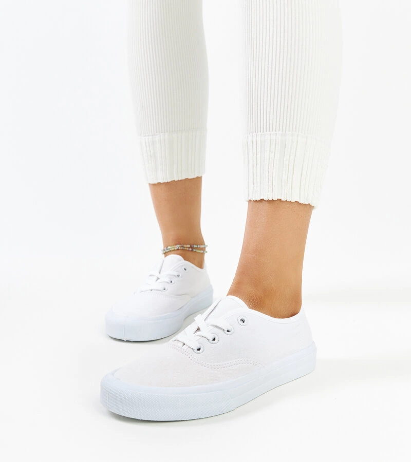 Bílé látkové tenisky Fantina