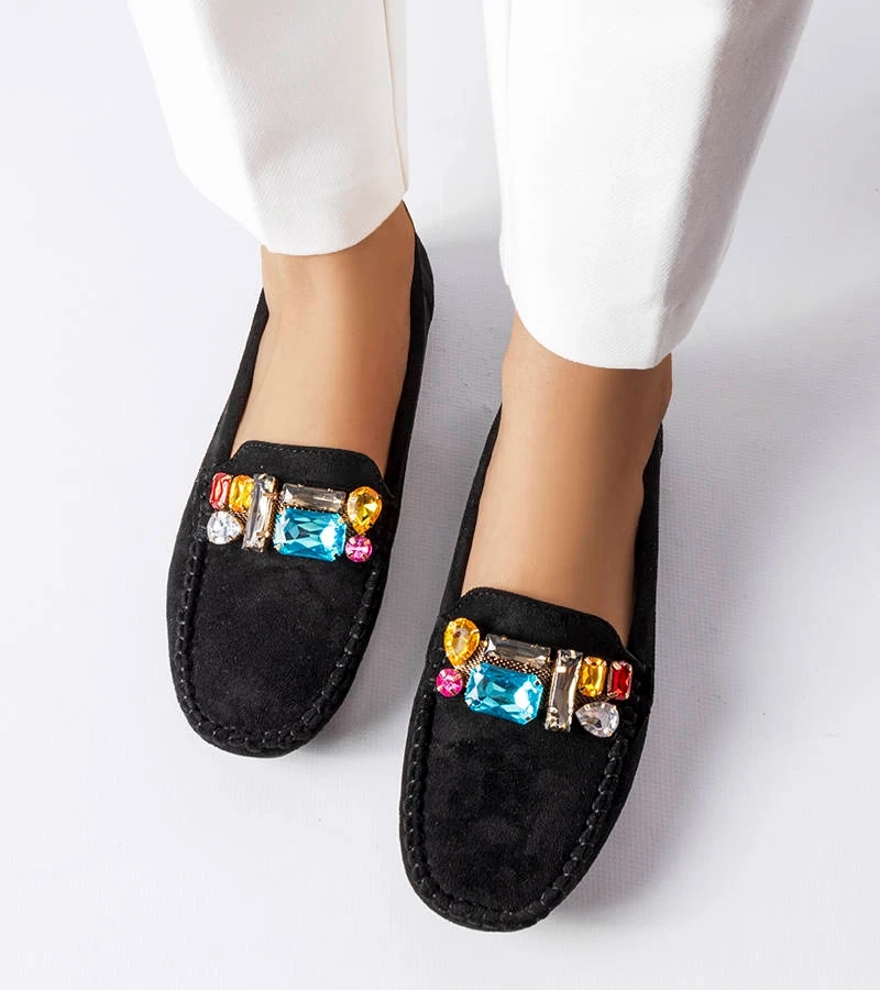 Černé mokasíny s koženou stélkou Bertrand