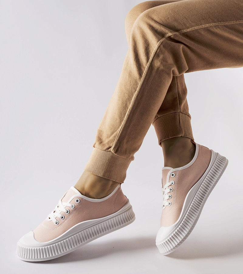 Růžové tenisky na platformě Collepepe