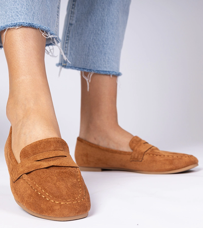 Hnědé elegantní mokasíny z ekosemiše Palmarina