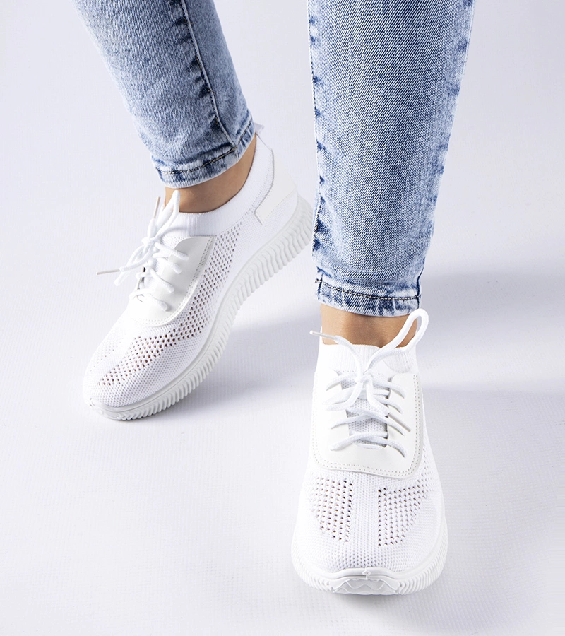 Bílé ažurové tenisky Pierantonio