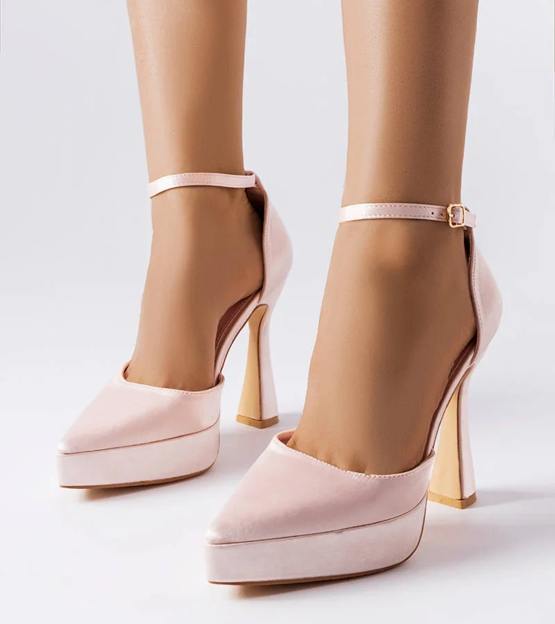 Béžové lodičky Lowell na vysokém jehlovém podpatku