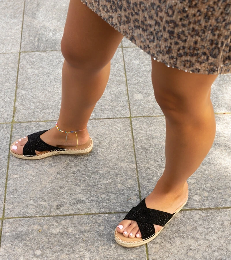 Černé průhledné pantofle Awet