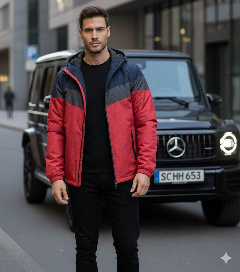 Pánská červená přechodná bunda Dupont