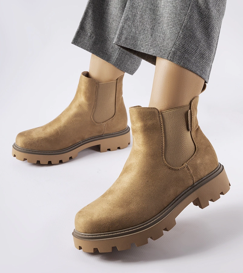 Bežové vysoké boty s podšívkou Big Star MM274373