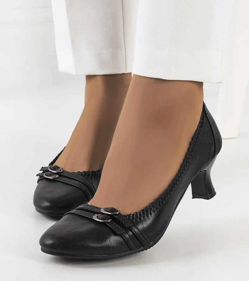 Černé lodičky Kopi s gumovou podrážkou