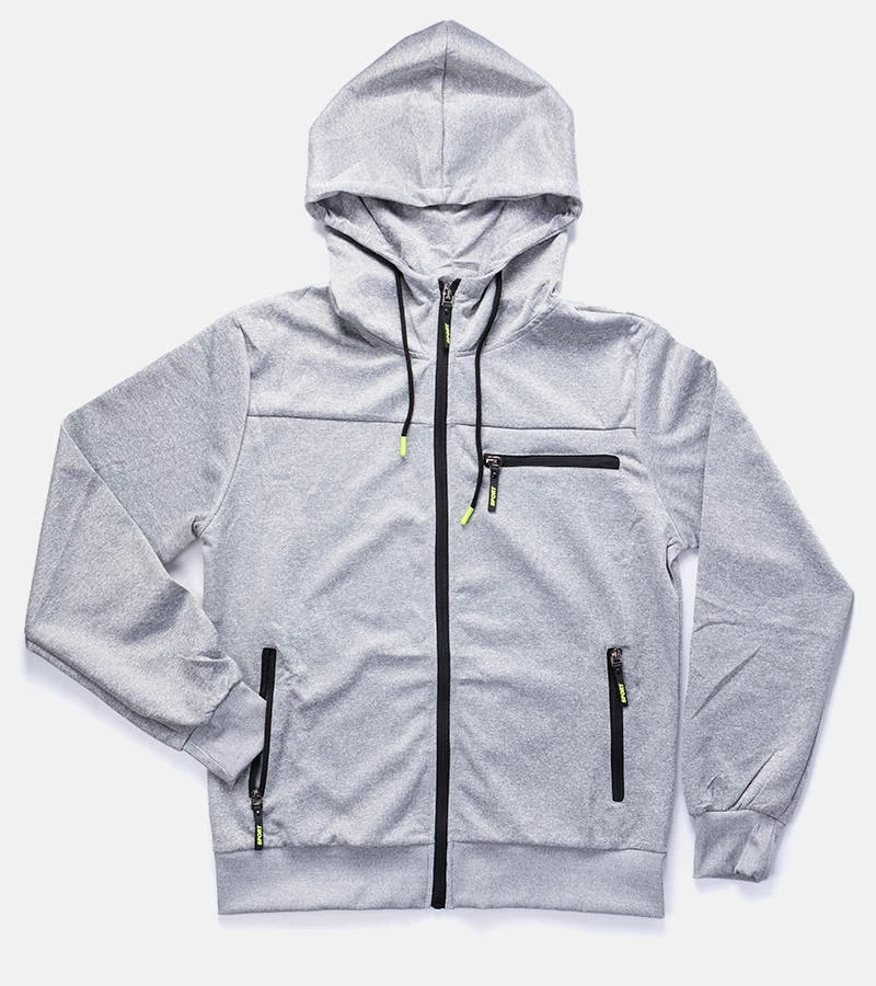 Světle šedá pánská mikina Curtis s kapucí