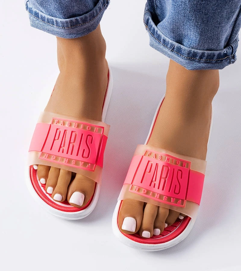 Růžové gumové žabky Paris