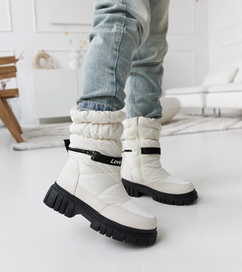 Beige zateplené dámské sněhule Pulliam