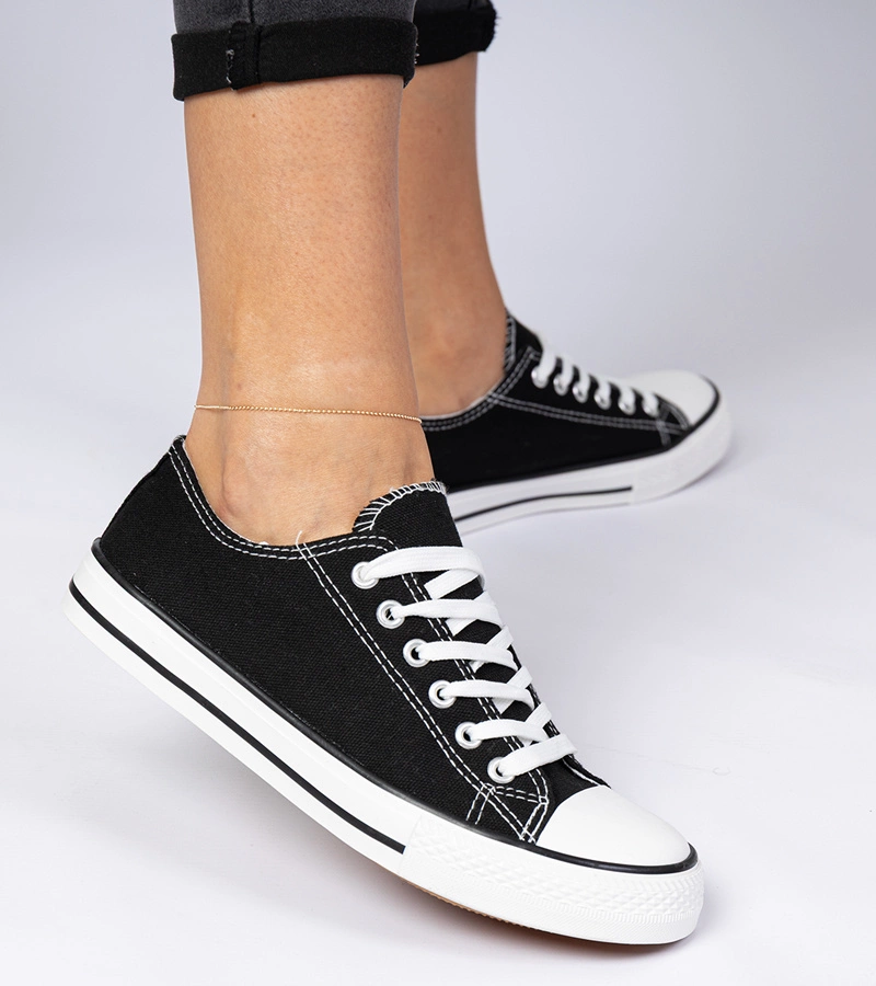 Černé klasické dámské tenisky Menfis