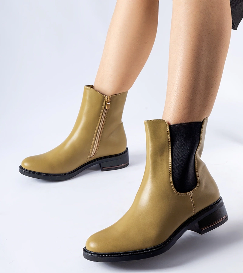 Olivové vyhřívané klasické botky Bagnoro