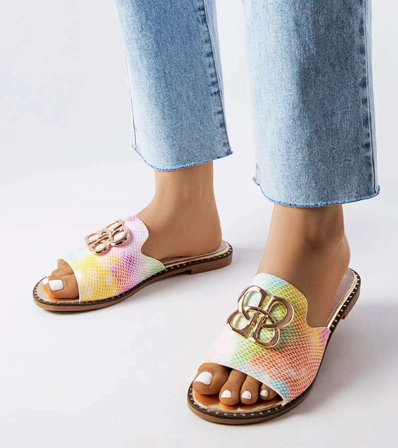 Duha pantofle s přezkou Lea