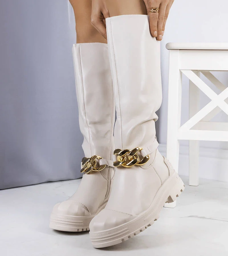 Béžové zateplené boty Cerreto