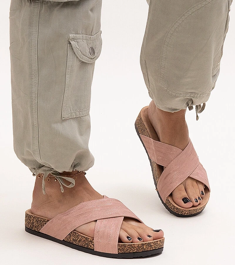 Boty na korkové podrážce s leskem Ribera