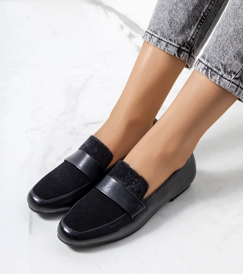 Černé dámské polobotky Kolk