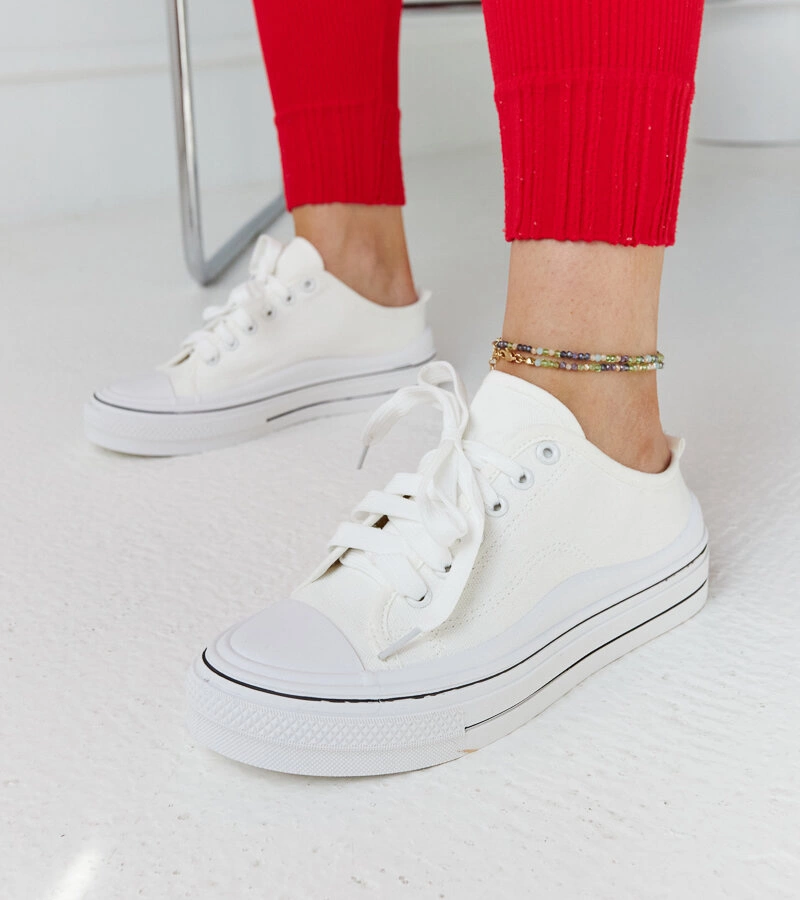 Šedé tenisky na platformě Fiori