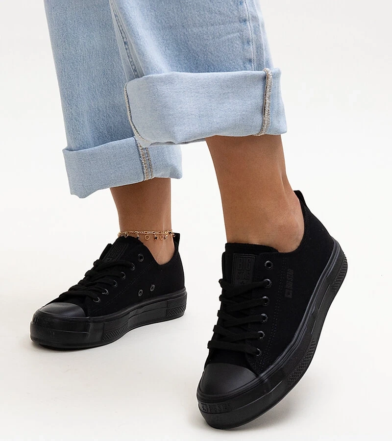 Černé látkové tenisky Big Star NN274852