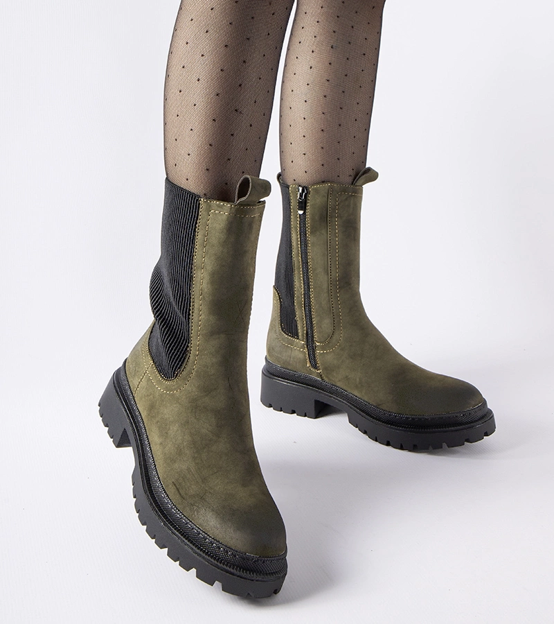 Zelené vyhřívané vysoké trapery Bernardo