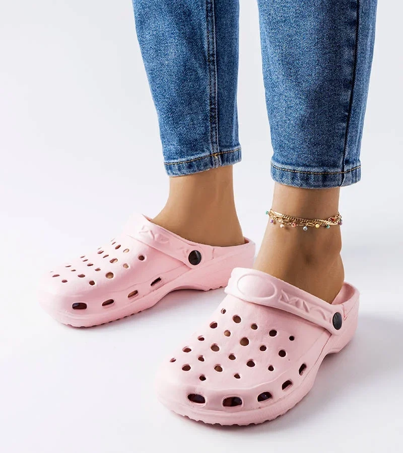 Růžové ažurové gumové žabky Peverell MY205 PINK