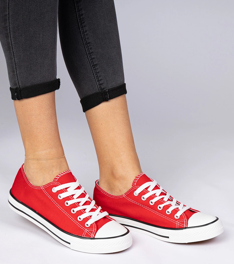 Červené klasické dámské tenisky Menfis